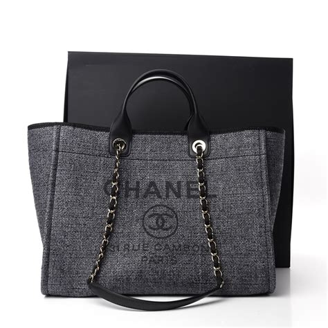 boucle chanel bag|CHANEL Lurex Boucle Small Deauville Tote Black.